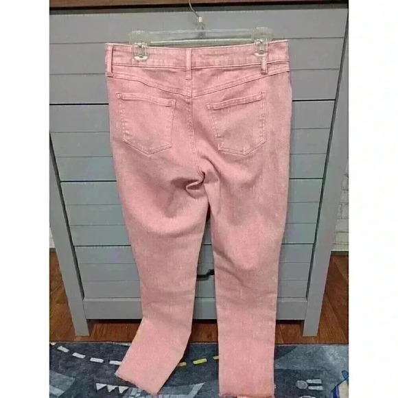 Est. 1946 Denim Skinny Jeans Women's 6 Pink Mid Rise Raw Hem Cotton Blend Pants - Picture 3 of 7